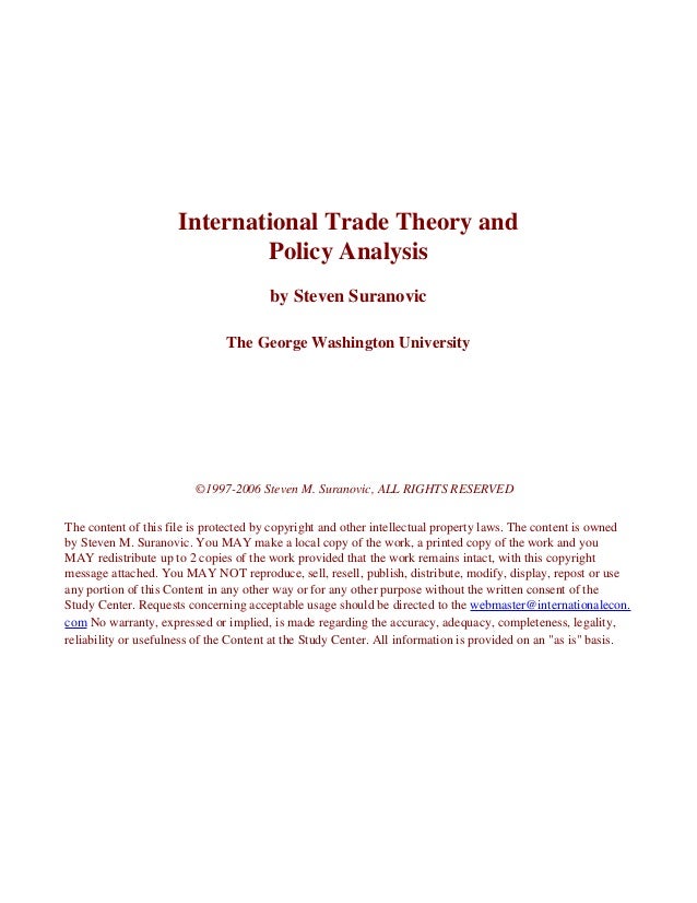 international trade theory and policy steven suranovic